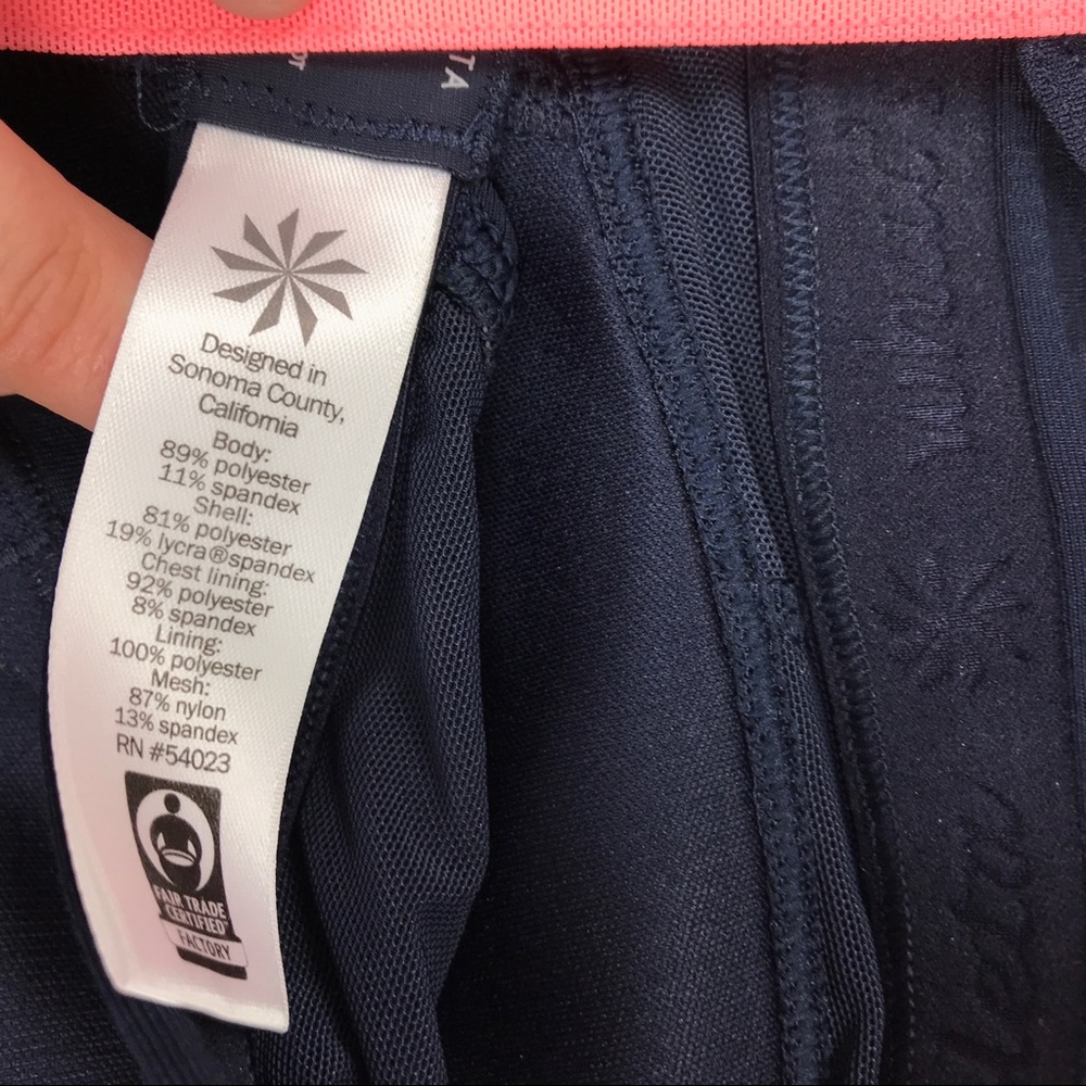 Athleta Hullabraloo Support Top Navy 34B - Picture 4 of 5